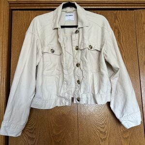 Old Navy Women's Linen Blend Cream Jacket